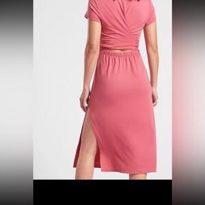 Athleta Essence Keyhole Dress Midi Sz Small